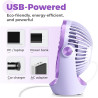 OCOOPA Ventilateur USB - Petit ventilateur de table avec flux d'air puissant et fonctionnement silencieux - 3 vitesses - Tête ro