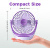 OCOOPA Ventilateur USB - Petit ventilateur de table avec flux d'air puissant et fonctionnement silencieux - 3 vitesses - Tête ro