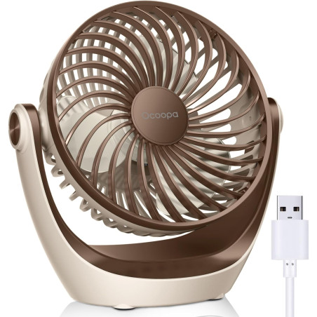 OCOOPA Ventilateur USB, ventilateur de table USB avec flux d'air fort et fonctionnement silencieux, ventilateur de refroidisseme