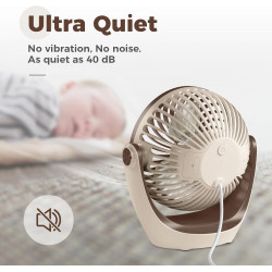 OCOOPA Ventilateur USB, ventilateur de table USB avec flux d'air fort et fonctionnement silencieux, ventilateur de refroidisseme