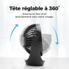OCOOPA Ventilateur de bureau, Petit ventilateur avec air puissant et fonctionnement silencieux, Vitesse réglable, Tête rotative 