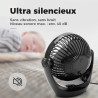 OCOOPA Ventilateur de bureau, Petit ventilateur avec air puissant et fonctionnement silencieux, Vitesse réglable, Tête rotative 