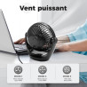 OCOOPA Ventilateur de bureau, Petit ventilateur avec air puissant et fonctionnement silencieux, Vitesse réglable, Tête rotative 
