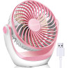 OCOOPA Ventilateur de Bureau USB Silencieux Portable - Mini Puissant 3 Vitesses Pour Chambre, Bureau, Domair, Cuisine (Rotation 