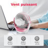 OCOOPA Ventilateur de Bureau USB Silencieux Portable - Mini Puissant 3 Vitesses Pour Chambre, Bureau, Domair, Cuisine (Rotation 
