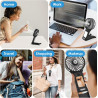 Mini Ventilateur de Poche,2000mAh Ventilateur de Portatif, USB Rechargeable 4 Vitesses avec Miroir,Léger Ventilateur Puissant po