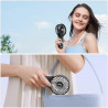 Mini Ventilateur de Poche,2000mAh Ventilateur de Portatif, USB Rechargeable 4 Vitesses avec Miroir,Léger Ventilateur Puissant po