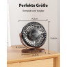 SWEETFULL Mini ventilateur USB, silencieux, 3 vitesses, facile à transporter pour le bureau, la maison et l'extérieur