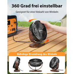 SWEETFULL Mini ventilateur USB, silencieux, 3 vitesses, facile à transporter pour le bureau, la maison et l'extérieur