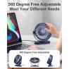 SWEETFULL Ventilateur de bureau USB, 3 vitesses, silencieux et réglable à 360°, mini ventilateur de table, refroidisseur de bure