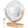 SWEETFULL Petit Ventilateur de Bureau USB 3 Vitesses Ventilateur de Table Personnel Double Réglage à 360° Fonctionnement Silenci