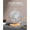 SWEETFULL Petit Ventilateur de Bureau USB 3 Vitesses Ventilateur de Table Personnel Double Réglage à 360° Fonctionnement Silenci