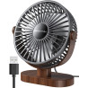 SWEETFULL Petit Ventilateur de Bureau USB 3 Vitesses Ventilateur de Table Personnel Double Réglage à 360° Fonctionnement Silenci