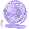 SWEETFULL Ventilateur de bureau USB, 3 vitesses silencieux et mini ventilateur de table réglable à 360°, refroidisseur de bureau