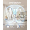SONGMICS Ventilateur sur Pied Silencieux 20 dB, avec Télécommande, Circulateur d’Air Puissant, Oscillation 120°+135°, 15 Vitesse