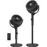 SONGMICS Ventilateur sur Pied Silencieux 20 dB, avec Télécommande, Circulateur d’Air Puissant, Oscillation 120°+135°, 15 Vitesse