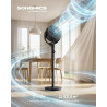 SONGMICS Ventilateur sur Pied Silencieux 20 dB, avec Télécommande, Circulateur d’Air Puissant, Oscillation 120°+135°, 15 Vitesse