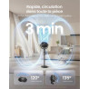 SONGMICS Ventilateur sur Pied Silencieux 20 dB, avec Télécommande, Circulateur d’Air Puissant, Oscillation 120°+135°, 15 Vitesse