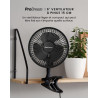 Pro Breeze Mini Ventilateur à Pince - 2 Vitesses, 15 cm - Ventilateur de Table avec Clip, Petit, Portable, Silencieux, Rotation 