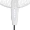Kamberg - VENTILATEUR 40 CM SUR PIEDS BLANC - 3 VITESSES - OSCILLATION - HAUTEUR REGLABLE - SILENCIEUX - GRILLE SECURISEE - 45 W