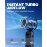 Divebleus ventilateur portable à main, ultra rapide 10m/s, 5 vitesses, batterie rechargeable, jusqu'à 12h, ventilateur de poche 