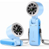 Divebleus ventilateur portable à main, ultra rapide 10m/s, 5 vitesses, batterie rechargeable, jusqu'à 12h, ventilateur de poche 