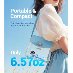 Divebleus ventilateur portable à main, ultra rapide 10m/s, 5 vitesses, batterie rechargeable, jusqu'à 12h, ventilateur de poche 