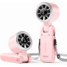 Divebleus ventilateur portable à main, ultra rapide 10m/s, 5 vitesses, batterie rechargeable, jusqu'à 12h, ventilateur de poche 