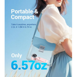 Divebleus ventilateur portable à main, ultra rapide 10m/s, 5 vitesses, batterie rechargeable, jusqu'à 12h, ventilateur de poche 