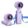 Divebleus ventilateur portable à main, ultra rapide 10m/s, 5 vitesses, batterie rechargeable, jusqu'à 12h, 3-en-1 ventilateur de