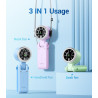 Divebleus ventilateur portable à main, ultra rapide 10m/s, 5 vitesses, batterie rechargeable, jusqu'à 12h, ventilateur de poche 