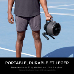 Shark FlexBreeze HydroGo, ventilateur brumisateur portable, rafraîchisseur d'air silencieux intérieur/extérieur, discret et dura