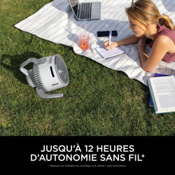Shark FlexBreeze HydroGo, ventilateur brumisateur portable, rafraîchisseur d'air silencieux intérieur/extérieur, discret et dura