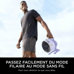 Shark FlexBreeze HydroGo, ventilateur brumisateur portable, rafraîchisseur d'air silencieux intérieur/extérieur, discret et dura
