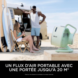 Shark FlexBreeze HydroGo, ventilateur brumisateur portable, rafraîchisseur d'air silencieux intérieur/extérieur, discret et dura