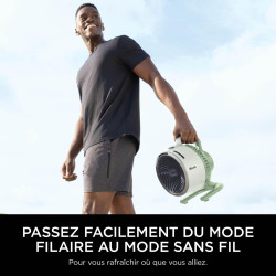 Shark FlexBreeze HydroGo, ventilateur brumisateur portable, rafraîchisseur d'air silencieux intérieur/extérieur, discret et dura