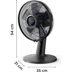 Rowenta Turbo Silence Extreme +, Ventilateur de table, Rafraîchissement intense, Silencieux, Économies d'énergie, VU2750F0