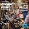 Mini USB Ventilateur Pince Portable, 8000mAh Silencieux, Télécommande, Affichage LED, 5 Vitesses Rotation à 360°, Rechargeable T