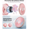 TUNISE Ventilateur Portable à Main, Mini Ventilateur Pliable 180°, 6 Vitesses, Affichage LCD, Ultra Silencieux, 4000mAh, Format 