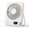 WHATOOK Ventilateur de table USB silencieux : régulateur en continu 1 à 100, batterie 5000 mAh, ventilateur rechargeable avec ch
