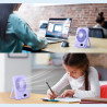 WHATOOK Ventilateur de table USB silencieux : régulateur en continu 1 à 100, batterie 5000 mAh, ventilateur rechargeable avec ch