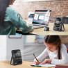WHATOOK Lot de 2 ventilateurs USB silencieux : régulateur en continu 1 à 100, batterie 2000 mAh, avec affichage LED, mini ventil