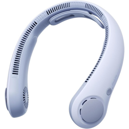 JISULIFE Ventilateur de cou portable amélioré, tour de cou personnel mains libres, réglage à 5 vitesses, 5000 mAh, portable, sil