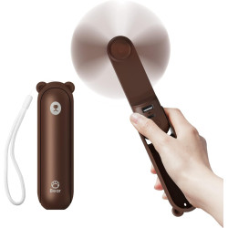 JISULIFE Ventilateur portatif avec batterie externe 4500 mAh, autonomie maximale de 46 heures, ventilateur de poche portable à p