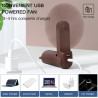 JISULIFE Ventilateur portatif avec batterie externe 4500 mAh, autonomie maximale de 46 heures, ventilateur de poche portable à p