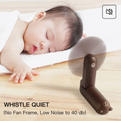 JISULIFE Ventilateur portatif avec batterie externe 4500 mAh, autonomie maximale de 46 heures, ventilateur de poche portable à p