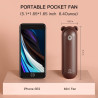 JISULIFE Ventilateur portatif avec batterie externe 4500 mAh, autonomie maximale de 46 heures, ventilateur de poche portable à p