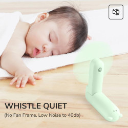 JISULIFE Ventilateur portable avec batterie externe 4500 mAh, autonomie maximale de 46 heures, ventilateur de poche portable à p