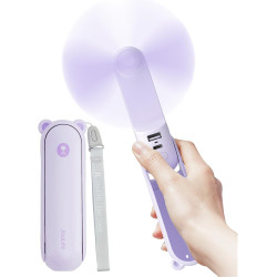JISULIFE Ventilateur portatif avec batterie de secours 4500 mAh, autonomie maximale de 37 heures, ventilateur de poche portable 