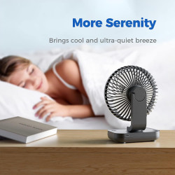 OCOOPA Ventilateur Rechargeable USB, 4000mAh Batterie Petit Silencieux Ventilateurs Bureau de Table Puissant, 4 Vitesses, Ventil